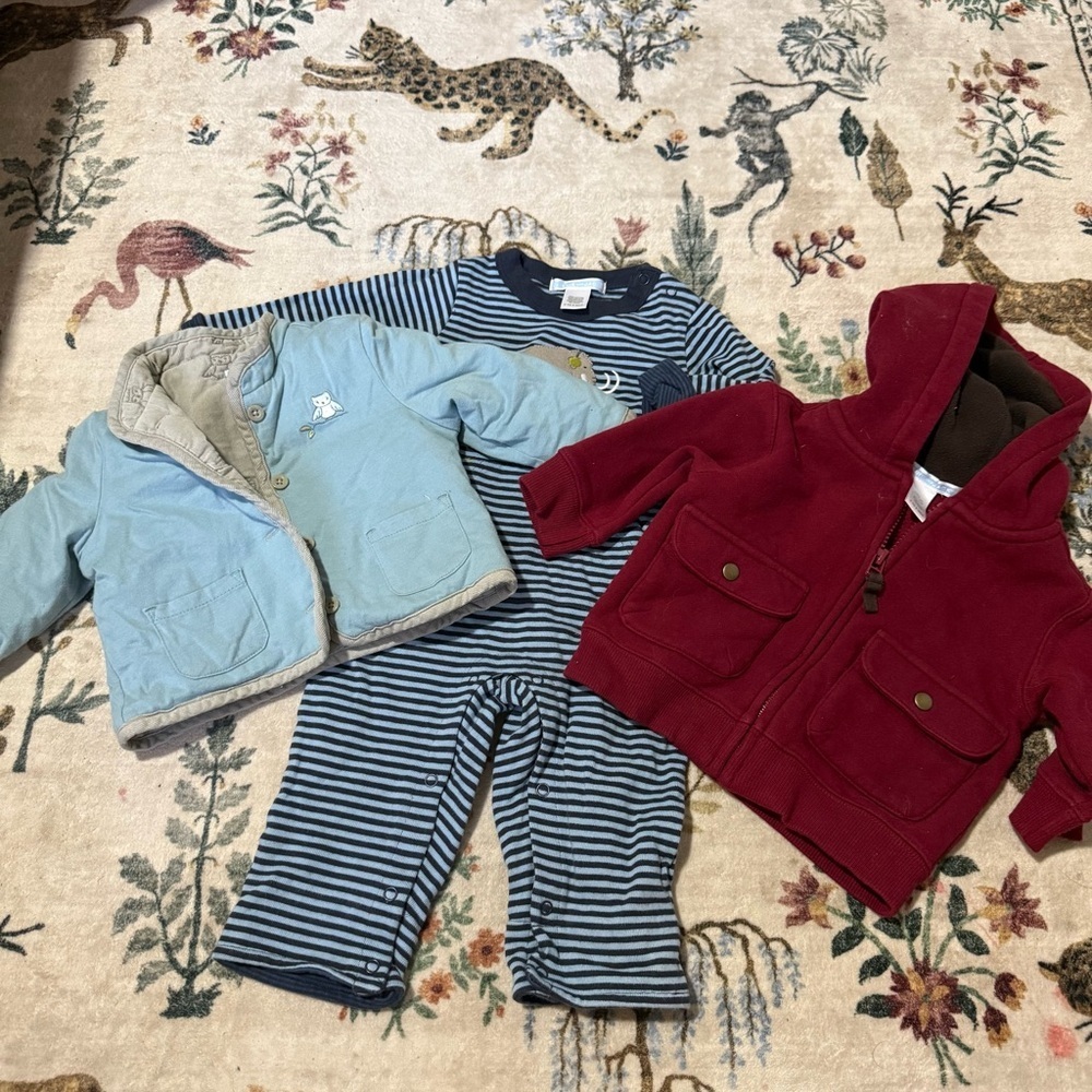 Janie & Jack Baby Clothing Set with Blue and Red Outfits 3-6m